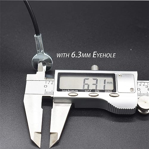 Image of 3mm Stainless Steel Rope tie Rope Safety Hanging Rope, 10 Pieces, 20-inch / 50cm Galvanized Steel Wire Rope, with Terminal Holes, Coated, Anti-Drop Device, Transparent