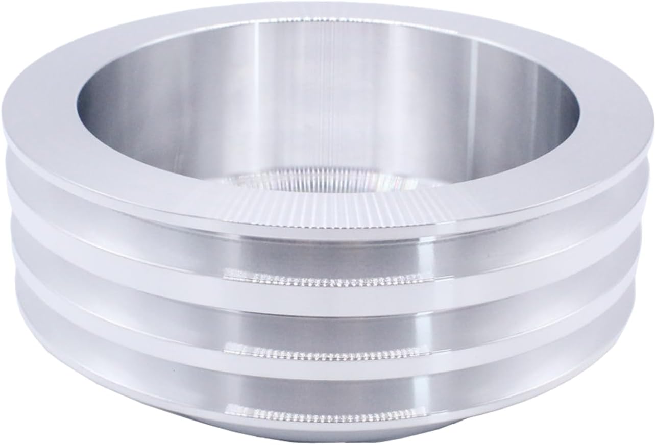 LWP Long Water Pump Triple-Groove Crankshaft Pulley For Chevy SBC 283-350 Billet Aluminum