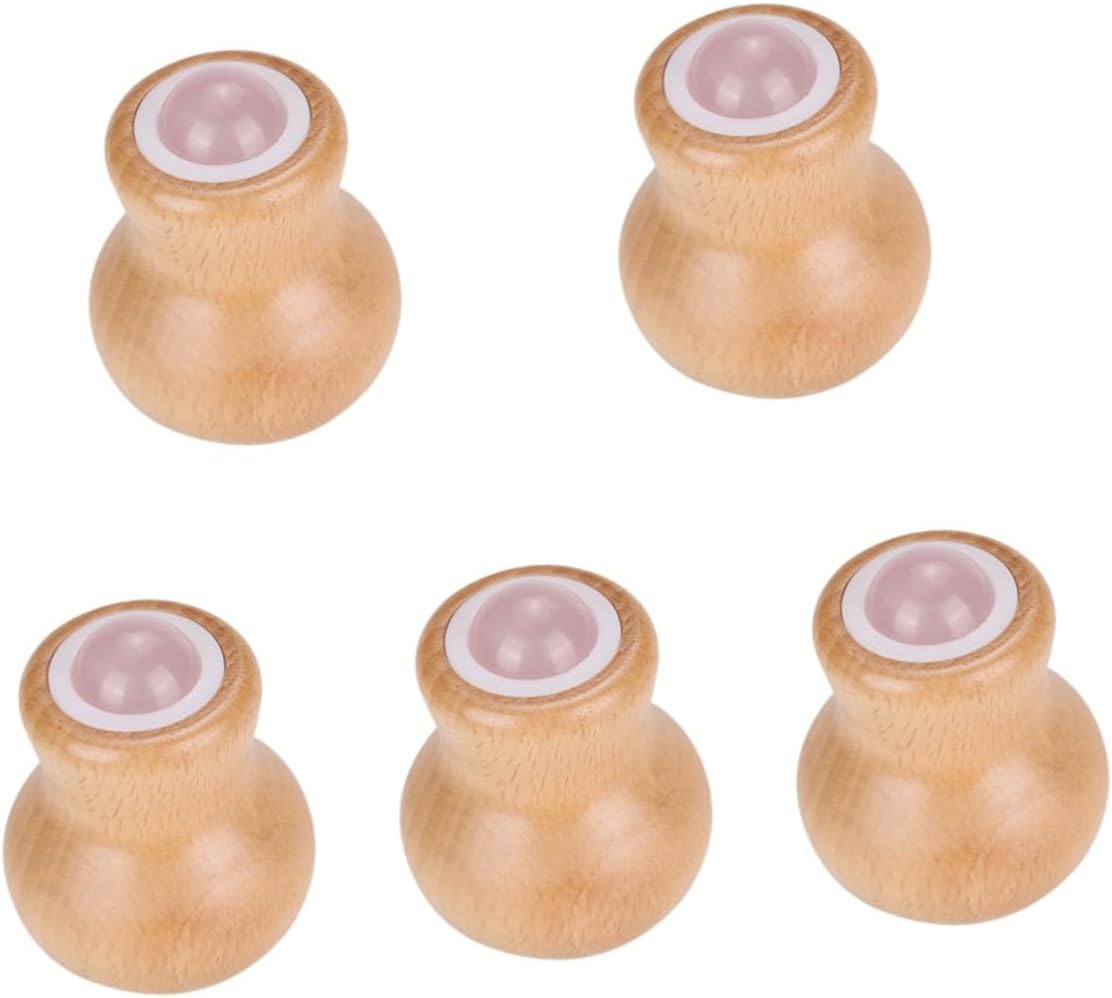 Baluue 5pcs Jade Face Roller Massage Tool Handle for Eye and Facial Relaxation Compact and Lightweight Design for Home Travel Use
