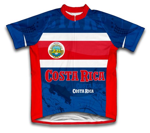 ScudoPro Costa Rica Short Sleeve Cycling Jersey for Men - Size 3XL Blue