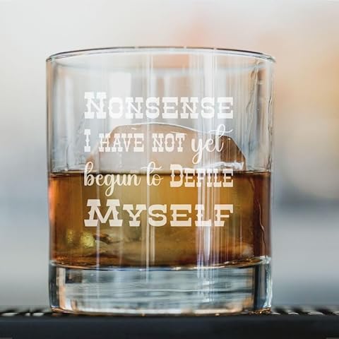 Doc Holiday Quote Whiskey Glass Nonsense I Have not Began to Defile Myself Tombstone Movie Gift 10.5 oz Cover
