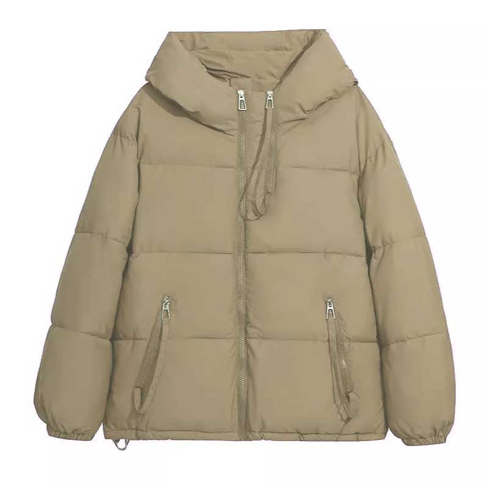 Generisch 2026 Chaqueta corta gruesa de invierno para mujer, abrigo cálido elegante para clima frío