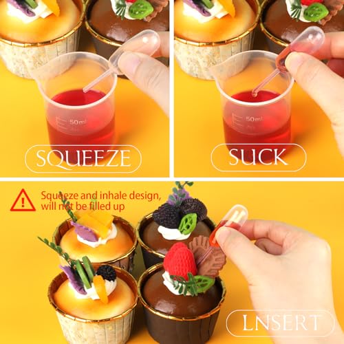 Image of Teenitor Plastic Pipettes Squeeze Dropper Disposable 4ml 100pcs Mini Flavor Injector for Chocolate Strawberries Ice Cream Mini Cakes
