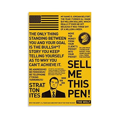 diannao Wolf of Wall Street Poster Poster Decorative Painting Canvas Wall Art Living Room Posters Bedroom Painting 08x12inch(20x30cm) Cover