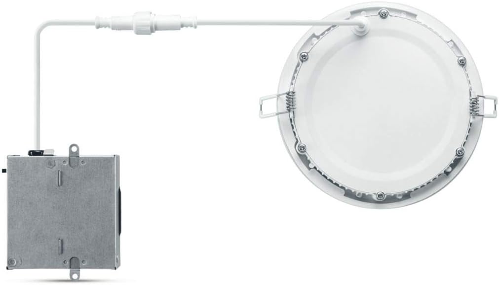 Lightolier FD4R4CCT Disk 4" Round 700 Lumen Powerful All-in-One Flat Downlight - Color Temperature Select - 2700, 3000, 4000 & 5000 Kelvin