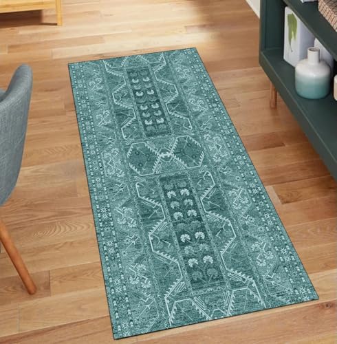 Alfombra de cocina antideslizante y lavable que soluciona los resbalones en el pasillo cian 2
