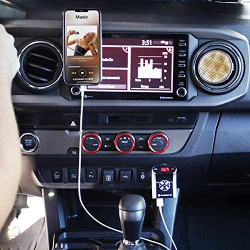 Gogroove GGFSX3M100BKEW Flexsmart X3 Mini Bluetooth Car Adapter For Handsfree Calling, Usb Charging, Music Controls For Smartphones, Mp3 Players - Aux Bluetooth Adapter For Car - Fm Radio Transmitter thumb #2