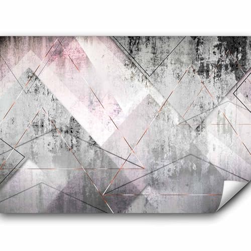 murando Fototapete Beton 400x280 cm Vlies Tapeten Wandtapete XXL Moderne Wanddeko Design Wand Dekoration Wohnzimmer Schlafzimmer Büro Flur Abstrakt geometrisch grau a-A-0350-a-a