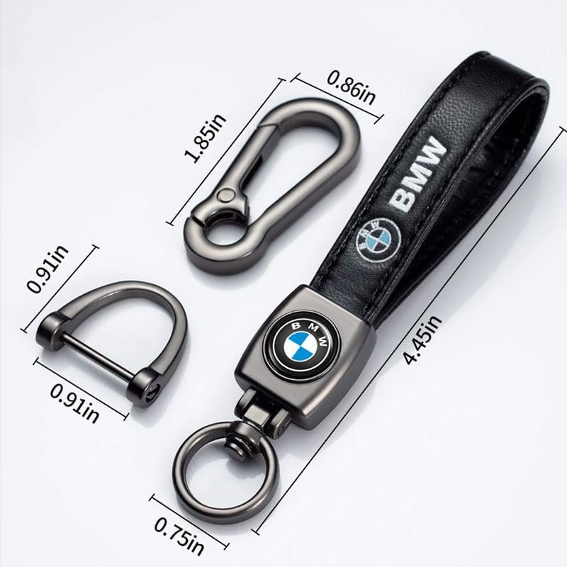 Car Keychain Keyring Car Fob Key Chain Replacement for Key Accessory, Black