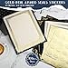 Fainne 100 Sets Black Certificate Paper Kit Single Sided Awards Holder with Foil Border for 8.5 X11 Certificate Covers Foil Award Seals Stickers Diploma Covers