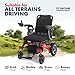 Rubicon DX14 - Longest Range 30 Miles, Airline Approved Electric Wheelchair, Dual 12AH Lithium Batteries, 2x300W Motors, Leather Cushion, Foldable, Lightweight & Powerful (Model20)