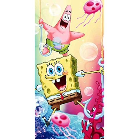 Jerry Fabrics Sponge Bob SquarePants Bath Towel, 70 x 140 cm, Friends 012 Cover