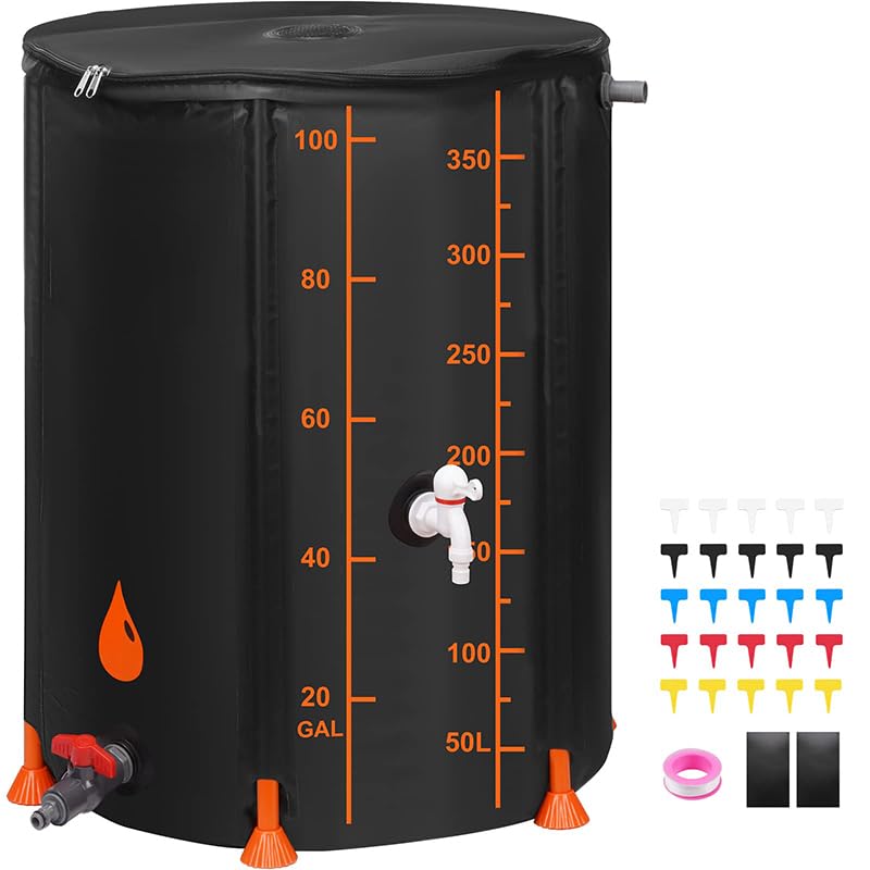 Rain Barrel Spigot Collapsible Rain Barrel Water Collection System