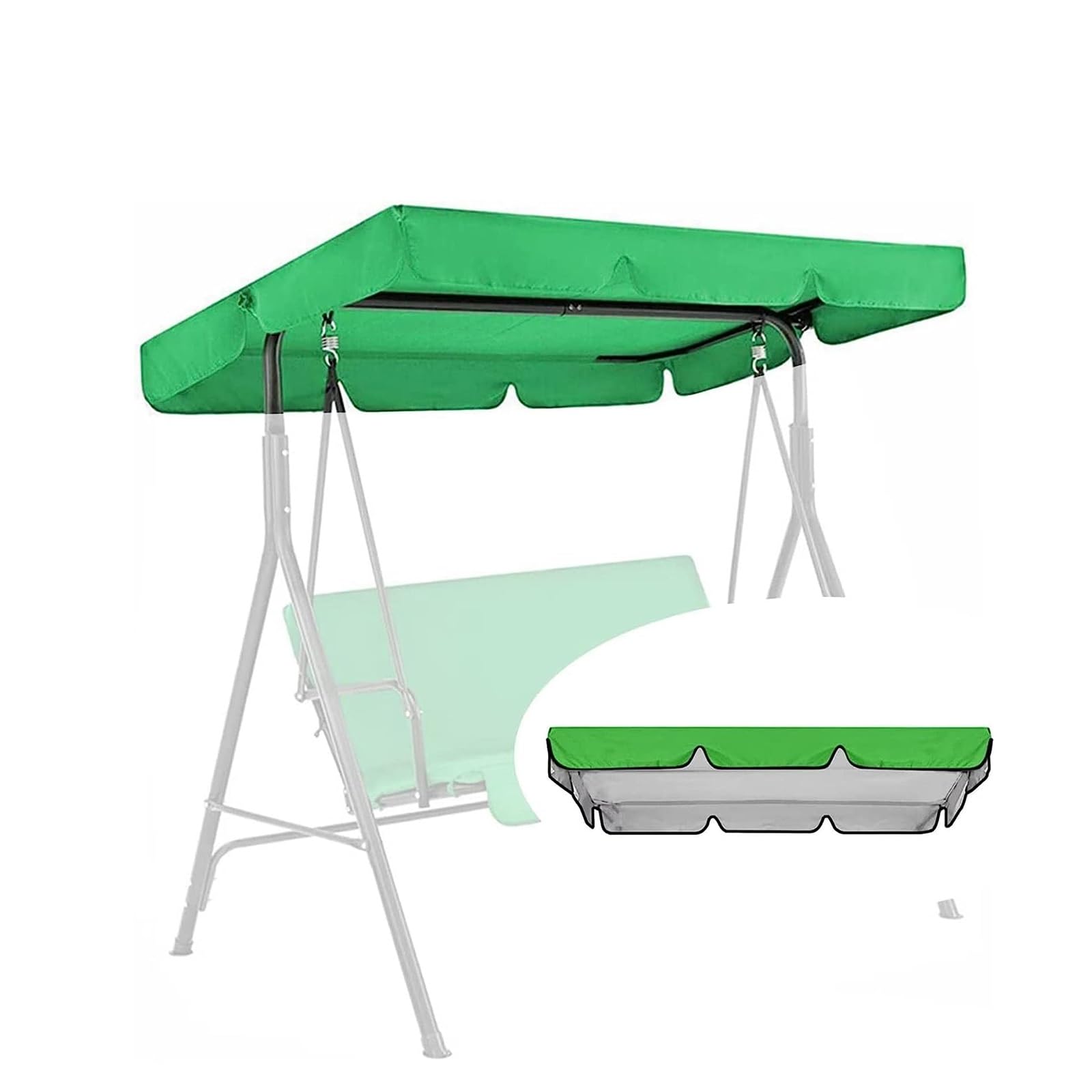 Copertura Superiore di Ricambio per Tettoia per Altalena da Patio, Copertura Superiore per Amaca da Altalena da Esterno Impermeabile a 2 e 3 Posti Copertura Solare per Altalena da Giardino, per Paraso