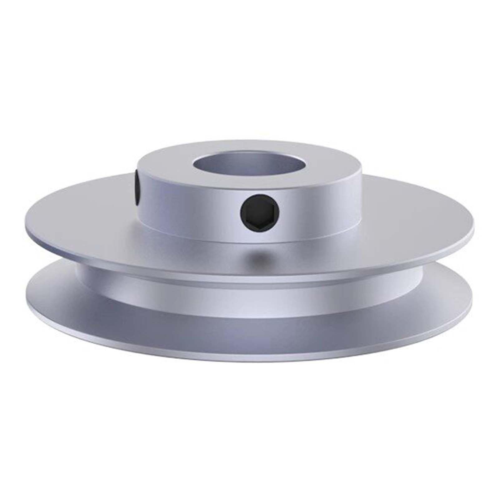 Poulie Ronde en Polyuréthane de 120mm de Diamètre Extérieur, Poulie Ronde en Alliage D'aluminium de 10mm à Gorge Unique de Type Trapézoïdal Ou Ovale, Roue Motrice (19mm)