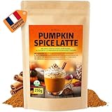 DETOX ORGANICA Pumpkin Spice Latte - 250g d'Épices en poudre Pour Pumpkin Spice Cafe - Idéal pour Latte Macchiato et Tarte à la Citrouilles en période hivernale de Noël - 100% Naturel, Vegan