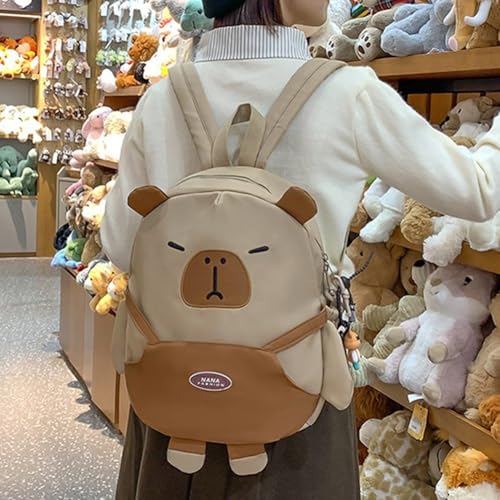 Sac à dos capybara grande capacité avec bretelles rembourrées et compartiment ergonomique - 5