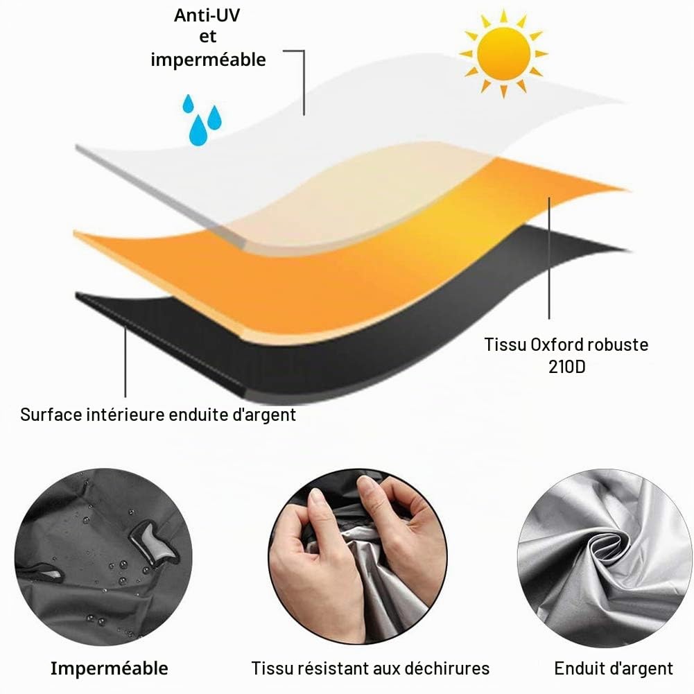 Housse de tapis de course pliable avec fermeture éclair, housse étanche à la poussière, ajustement universel, convient pour une utilisation en intérieur ou en extérieur