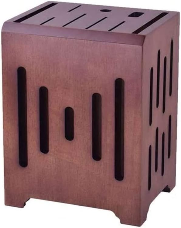 Knife Block Storage Stand Kitchen,Only Selling Cutter Holder,Wood Universal,9 Slot,Wooden,Convenient Safe for Large Small Knives