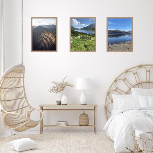 Image of JCJMY 14x16 Picture Frame Rustic Brown for Poster Photo Picture, Horizontal and Vertical Formats for Wall Hanging, 14 x 16 Wall Gallery Poster Photo Frame for 14 by 16 Photos Posters, Rustic Brown