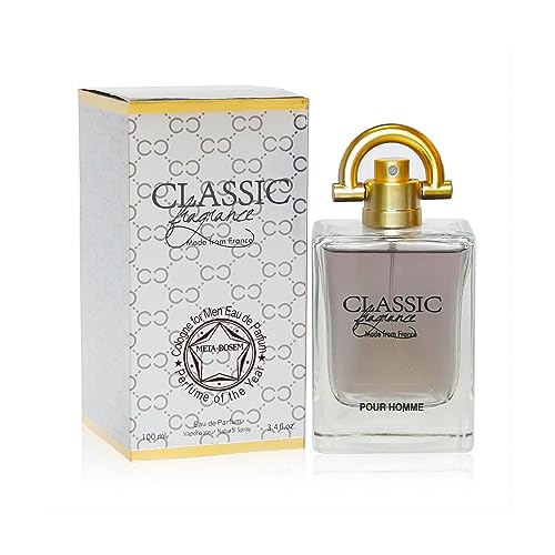 META-BOSEM 4Pc Set Cologne for Men (Classic+Classic France+Acqua White+Acqua Black) Collection Fragrance, Eau de Parfum Spray - Masculine Scent (Pack of 4) Each 3.4 Fl Oz, Total 13.60 Oz