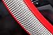 New Diamond Leather Steering Wheel Cover with Bling Bling Crystal Rhinestones, Universal Fit 15 Inch Car Wheel Protector for Women Girls Red