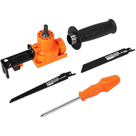 Amazon Co Jp レシプロソー 電気のこぎり 木工チェーンソー 往復鋸キットセット 取り付け簡単 電動ドリルに取り付け 家庭用セイバーソー 電動ドリル改造電動ソー 電動レシプロソー 金属切断 木工切断 便利 滑り止め ハンドル ホーム キッチン