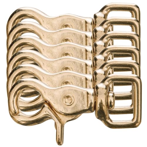 Jeffers Solid Brass Trigger Snap - Heavy Duty, 5/8", 6-Pack