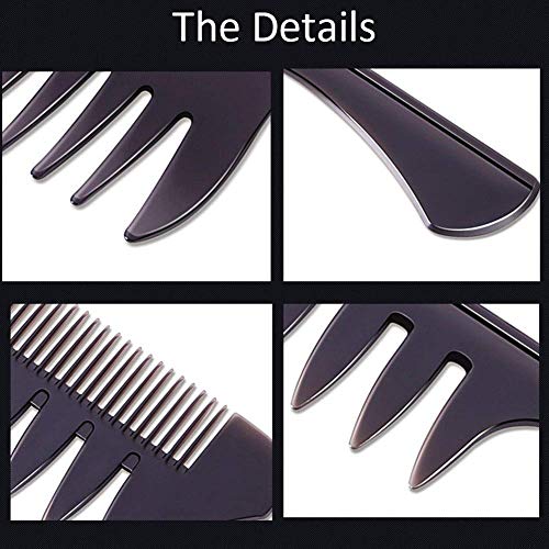 Styling Hair Comb Set Salon Barber Hairstylist Comb 5 Pack Professional Hair Brush Retro Hairdressing Hair Care Style Accessory Double-sided for Men Boy Gentleman - Image 5