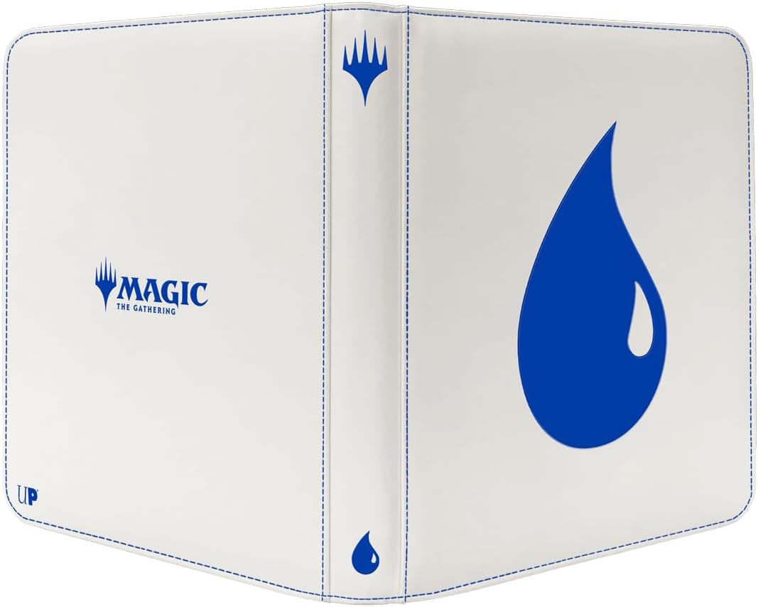 Ultra PRO - Mana 8 12-Pocket Zip PRO-Binder - Island for Magic: The Gathering, Holds & Protects 480 Standard Sized Cards, Collector's Edition Durable Trading Secure Side-Loading Pocket Binder