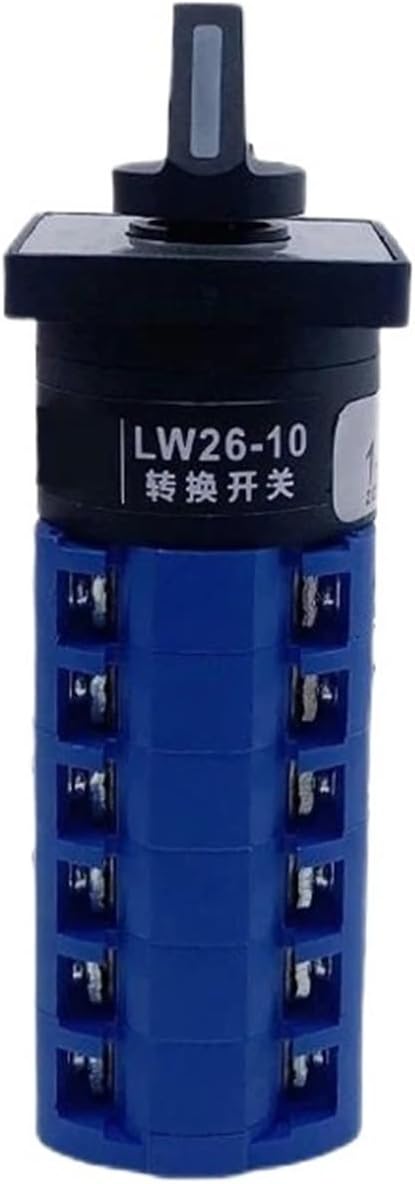 16mm Opening Hole Rotary Cam Switch LW26-10/6 Six Section Two Wire 6-Way Power Supply Voltage Signal Switching Control ZCKHNQOP