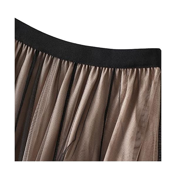 Dirholl women's a-line fairy elastic waist tulle midi skirt - image 3