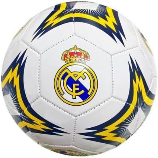 Genérico Balon de Futbol Grande Talla 5 Compatible con Real Madrid - Balón de Fútbol para Entrenamiento y Juegos