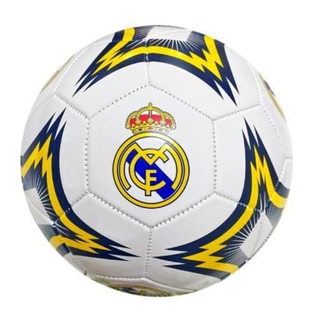 Genérico Balon de Futbol Grande Talla 5 Compatible con Real Madrid - Balón de Fútbol para Entrenamiento y Juegos