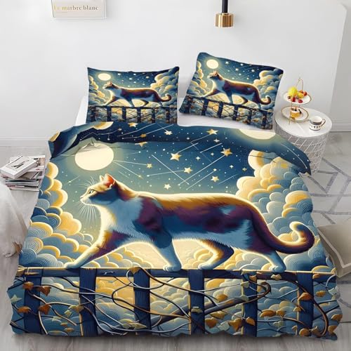 BJCJGGL �z�c�J�o�[ �L���O ���킢���L 3�_�Z�b�g�|���G�X�e�� �ʋC�� �R�� �h�L �h�_�j �z�c�J�o�[ 230x210 cm + 2 ���J�o�[ 43x63 cm