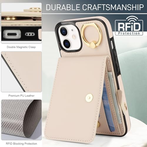 Coque iPhone 12 Pro étui portefeuille protection verre trempé