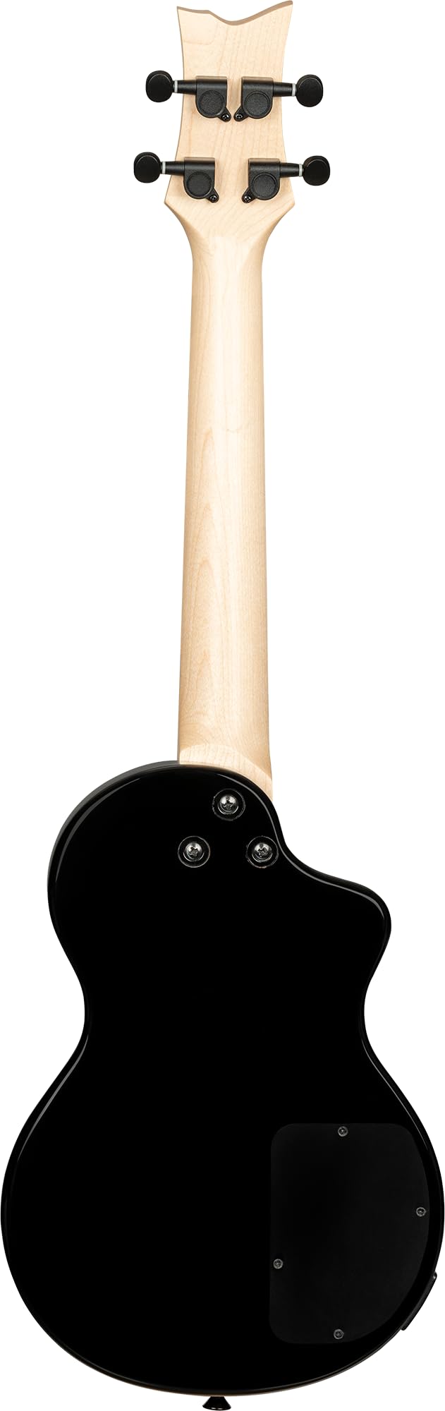 Ortega Guitars Ukulélé Ténor Gaucher – Électro-Acoustique, Corps Plein – Neo Series – Housse Incluse – Érable Flammé/Okoumé, Noir/Gris (NEO-U-TGB-L)