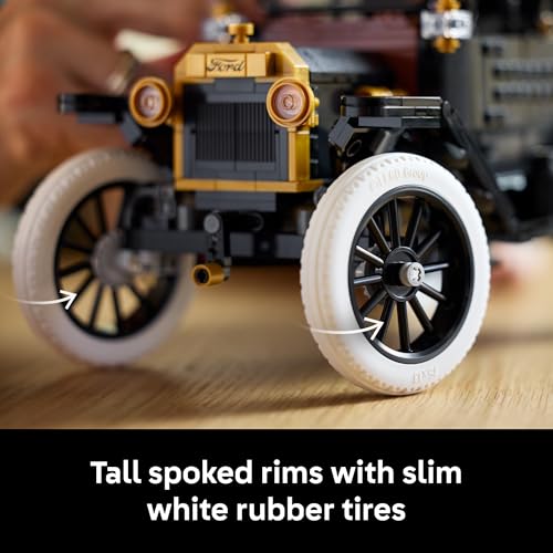 Image of LEGO Icons Ford Model T Building Set for Adults - Collectible Kit with Detailed Features for Bedroom, Home Office or Shelf Decor, Gift for Men, Women, & Car Fans Ages 18+ - 11376