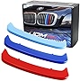 iJDMTOY Exact Fit ///M-Colored Grille Insert Trims Compatible With 2002-05 BMW E46 LCI 3 Series 4-Door Sedan 323i 325i 328i 330i, 00-03 BMW E46 Pre-LCI 3 Series 2-Door Coupe 325ci 330ci and 00-06 M3