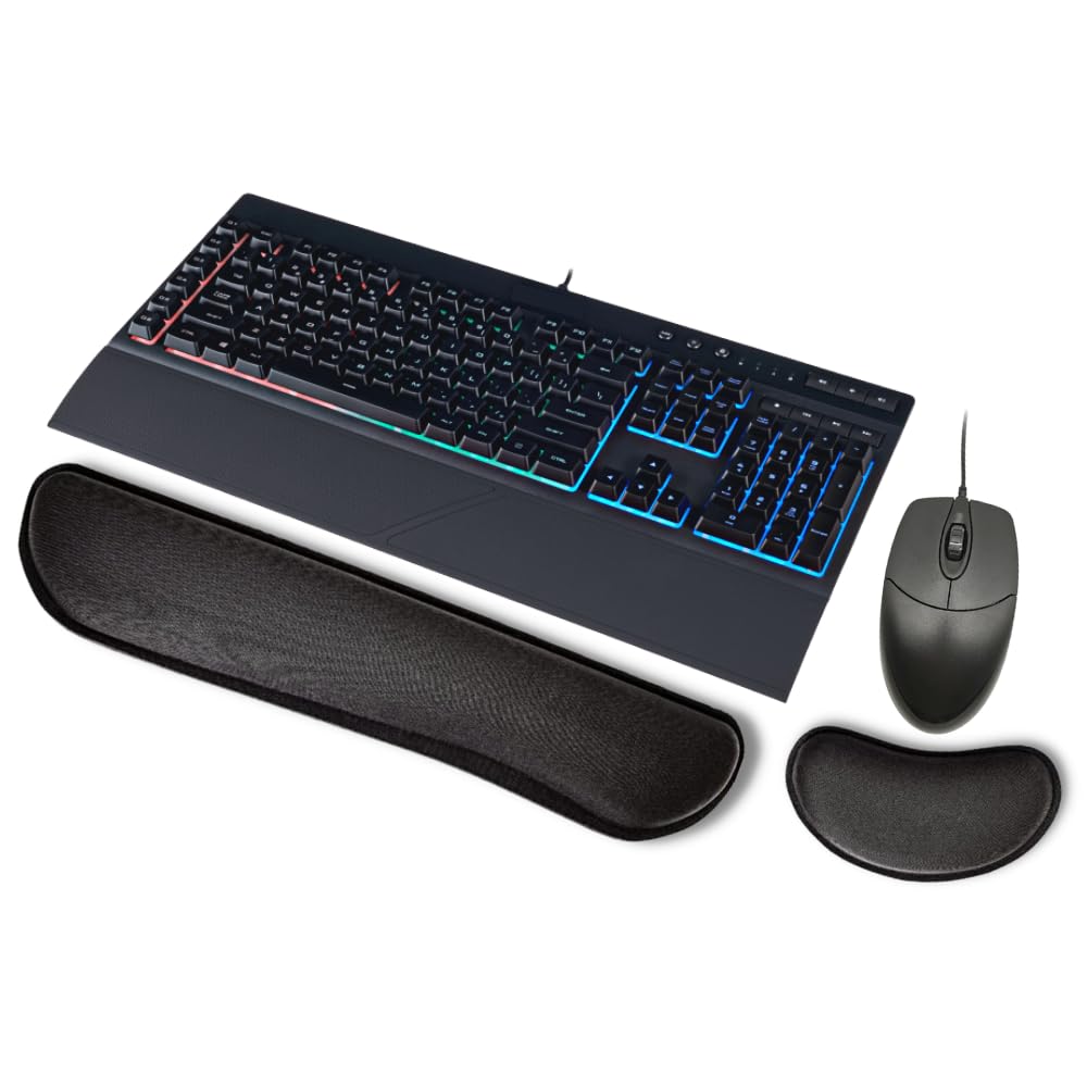Crysendo Wrist Rest Pad for Mouse & Keyboard | Memory Foam Pad for Easy Typing & Pain Relief | Non-Slip Arm & Wrist Support | Durable, Comfortable, & Lightweight Palm Rest (Black) (B0CP218418) Amazon Price History, Amazon Price Tracker