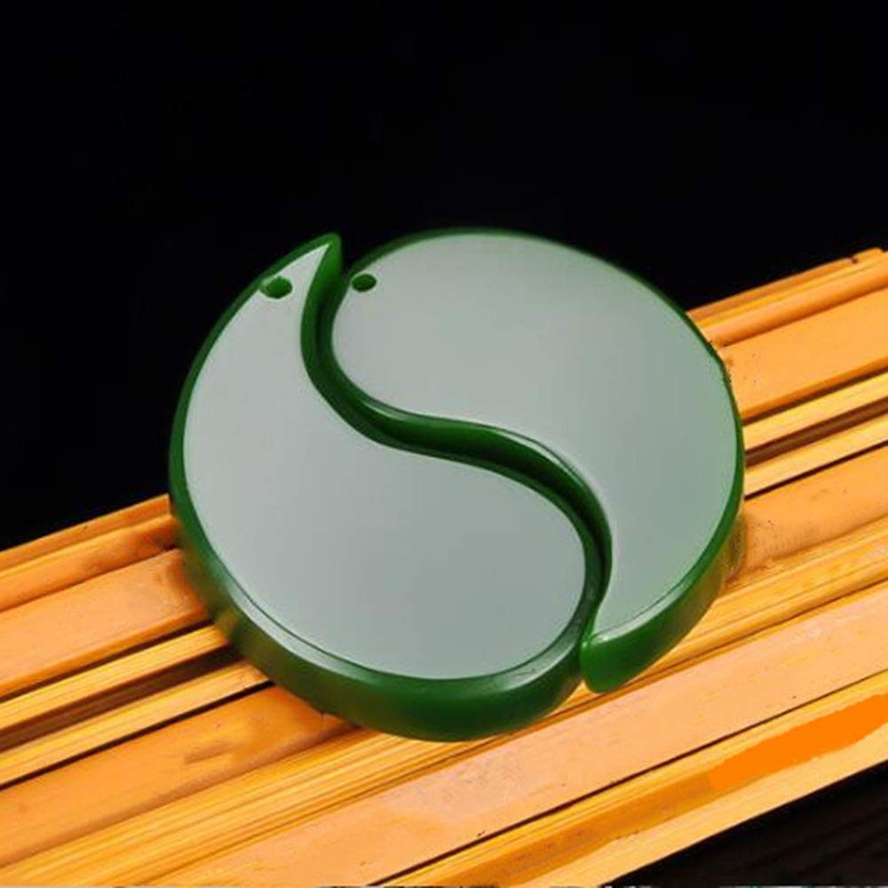 Naszyjnik z kamienia jadeitowego, chiński zielony jadeitowy smok feniks wisiorek z jadeitu pomyślny amulet para wisiorków z jadeitu/509