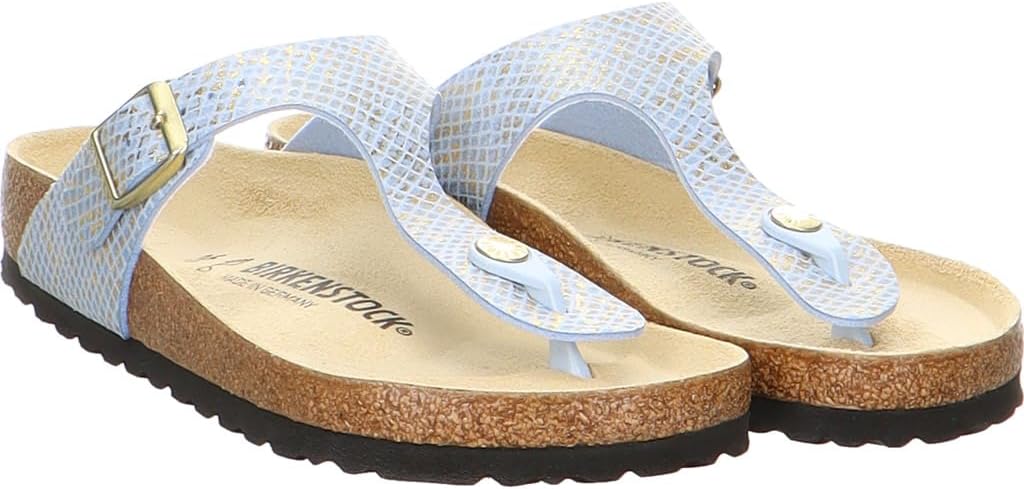 Birkenstock Gizeh Dusty Blue Microfiber Adult Slides Sandals