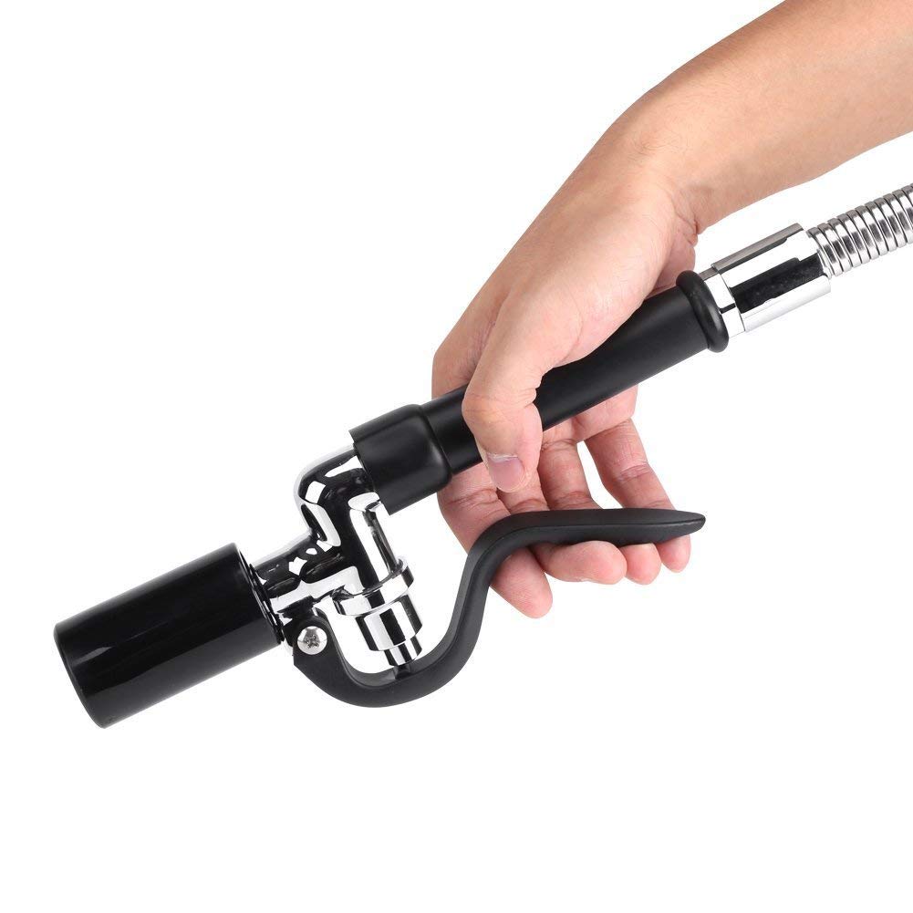 Comercial Grifo con Manguera Flexible de Alta Presión Pulverizador de Fregadero Kit de Reemplazo de Color Negro