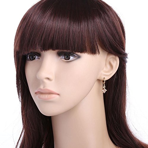 Yazilind 18K Gold Plated Cubic Zirconia Inlay Charming Hoop Dangle Earrings For Women Gift #TOP3