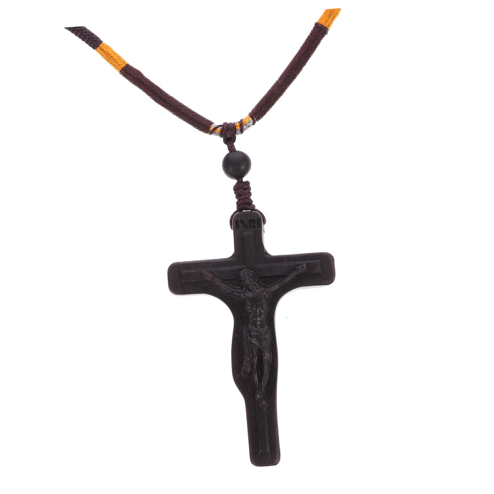 Alipis 4piezas Collar Colgante De Cruz De Madera Tallada Accesorio Religioso Para Hombres y Mujeres Decoración Elegante Para y Uso Diario