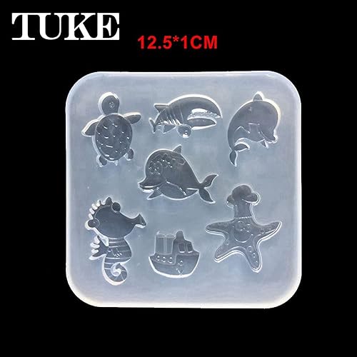 Miniatura 4 de Molde de silicona para fondant, linda tortuga marina, tiburón, forma de caballo, tema oceánico, fondant, decoración de pasteles, goma de mascar,