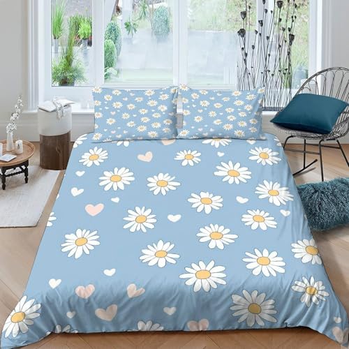 Housse de couette fleurie effet 3D parure lit luxe microfibre - 4
