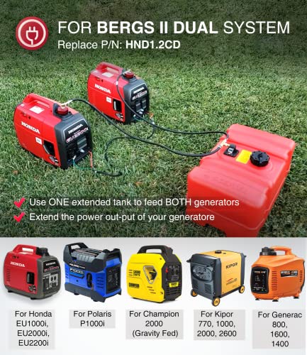 HND1.2CD Dual System Extended Run Generator Fuel Kit for Honda EU1000i, EU2000i, EU2200i, Polaris P1000i, Champion 2000, Generac and Kipor Generators (Without Fuel Tank) - Image 3