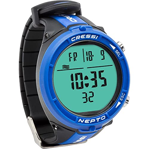 Cressi Unisex Adulto Reloj/Ordenador de apnea, Azul, Talla única