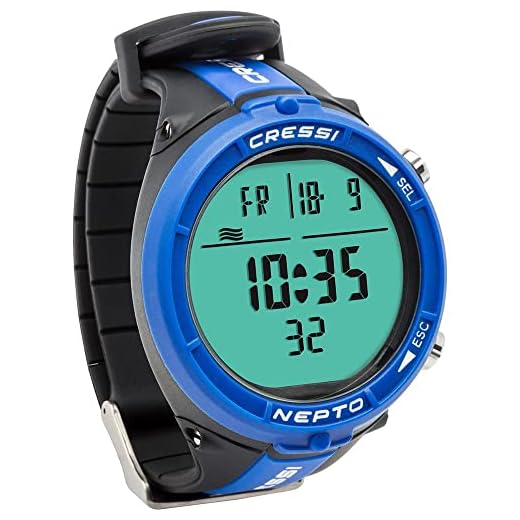 Cressi Nepto Watch Computer Reloj/Ordenador de apnea, Unisex-Adult, Azul, Talla única